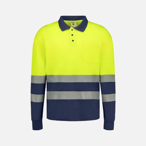 Polo de Manga Larga de Alta Visibilidad Combinado JUDE HV de Tomas Bodero
