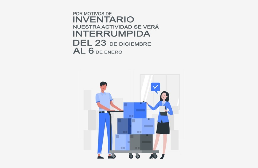 Aviso importante: cierre temporal por inventario y organización